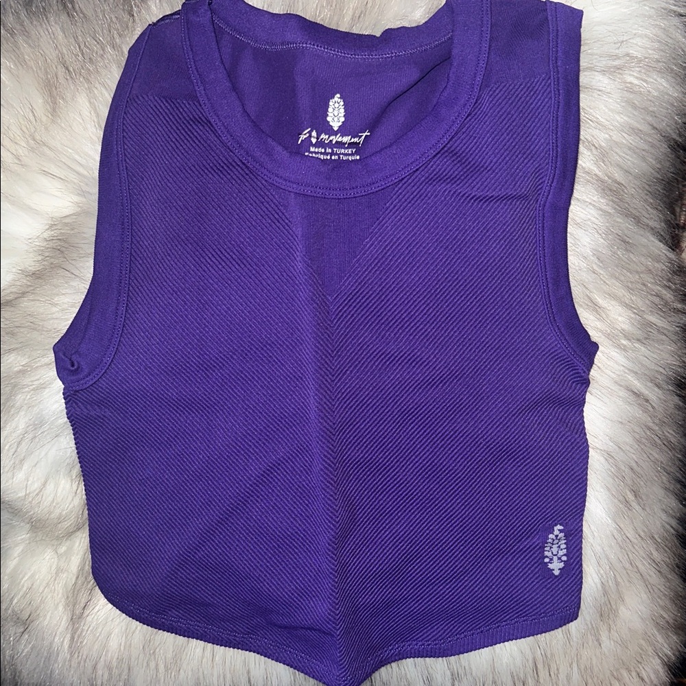 NWOT Free People Movement Free Throw Muscle Tank in Champion Purple - Picture 8 of 9